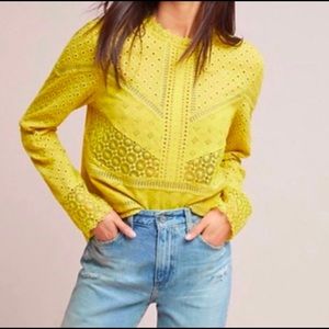 Anthropologie James Coviello Burnham Lace Blouse